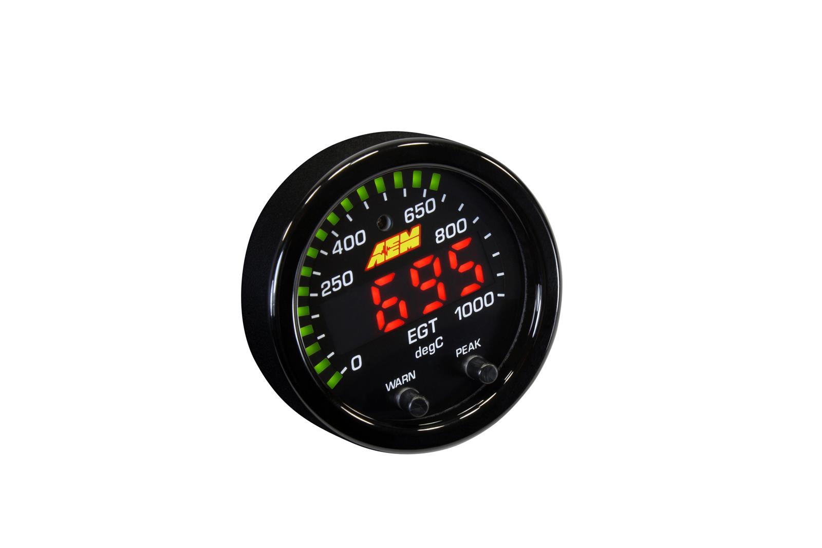 AEM 30-0305 X-Series EGT Digital Gauge (0–1800°F / 0–1000°C, Black/Black) - Görsel 3