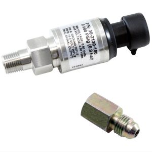 AEM 30-2130-100 100 PSIg Oil/Fuel Pressure Stainless Sensor Kit-1/8” NPT, -4 Fitting